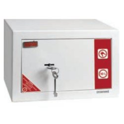 Coffre de sécurité SM1 Premium 9,9 litres Blanc, 2 clés fournies - Dim : L31 x H20 x P20 cm