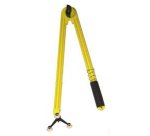 Compas en plastique incassable Jaune 50cm 1 ventouse et porte craies ou marqueur tableau