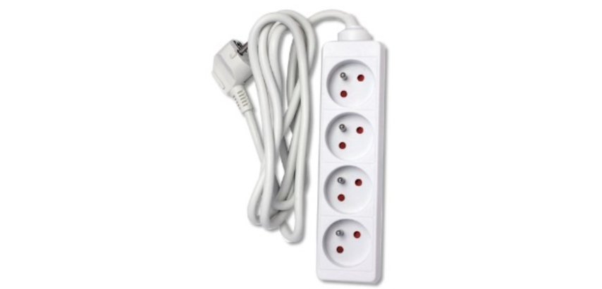 Multiprise 4 prises Wonday - câble 1,5 m