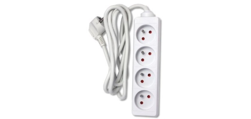 Multiprise 4 prises Wonday - Câble 1,5 m