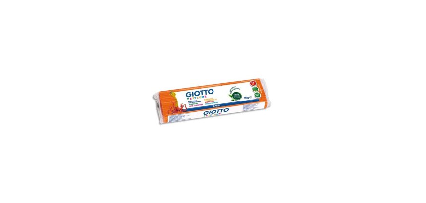 Patplume giotto matiere vegetale souple ne seche pas  pain predecoupe 350g coloris  orange