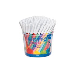 Feutre coloriage giotto turbo color ultra longue durée pointe bloquée polyester indéformable 12 coloris 96 unités