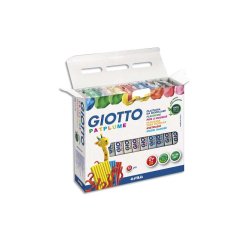 Pâte à modeler giotto patplume végétale coloris assortis boîte 12x350g