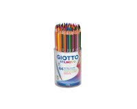 Crayon couleur giotto stilnovo hexagonal 6.8mm mine qualité supérieure 3.3mm coloris vifs intenses étui carton 84 unités