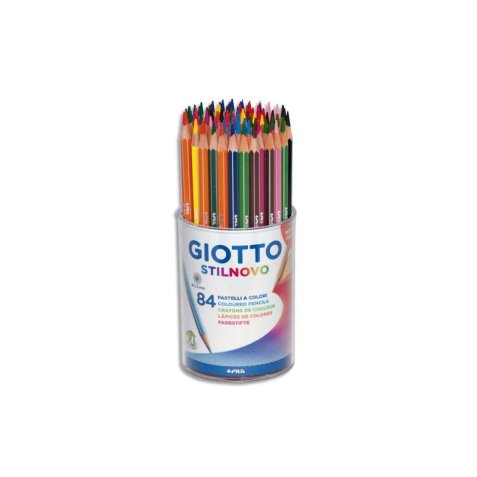 Pot de 84 crayons de couleur Stilnovo assortis