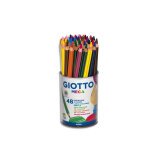 Pot de 48 crayons de couleur Méga, mine 5,5mm, 12 couleurs assorties