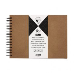 Album à personnaliser de 40 feuilles 200g/m2 au format 27x20cm - Kraft