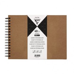 Album à personnaliser de 40 feuilles 200g/m2 au format 27x20cm - Kraft