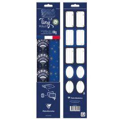 Pack 2TR+bolduc,5x0,35m,pap.aff,bleu/or - Bleu