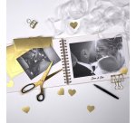 Album à personnaliser de 40 feuilles 200g/m2 au format 32x24cm - Ivoire irisé