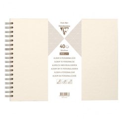 Album à personnaliser de 40 feuilles 200g/m2 au format 32x24cm - Ivoire irisé