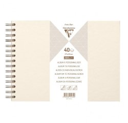 Album à personnaliser de 40 feuilles 200g/m2 au format 27x20cm - Ivoire irisé