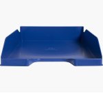 Corbeille a courrier exacompta bee blue plastique recycle a4+ superposable capacite 500f coloris bleu marine