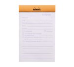 Bloc agrafé Rhodia message N°140 11x17 cm 80 feuillets 80g - Orange