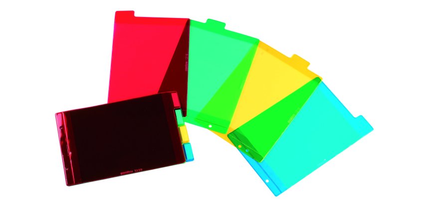 Intercalaire A5 PVC multicolore Oxford 4 onglets neutres - 1 jeu