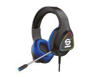 Sparco SPHEADPHONEPRO auricular y casco Auriculares Alámbrico Diadema Juego USB tipo A Negro, Azul