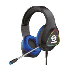 Sparco SPHEADPHONEPRO auricular y casco Auriculares Alámbrico Diadema Juego USB tipo A Negro, Azul