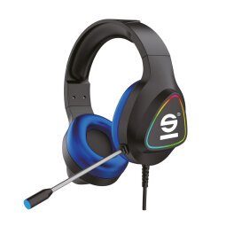 Sparco SPHEADPHONEPRO auricular y casco Auriculares Alámbrico Diadema Juego USB tipo A Negro, Azul