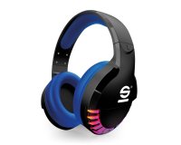 Sparco SPWHEADPHONE headphones/headset Wireless Head-band Gaming USB Type-C Black, Blue
