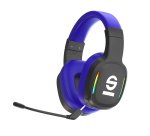 Sparco SPWHEADPHONEPRO auricular y casco Auriculares Inalámbrico Diadema Juego USB Tipo C Negro, Azul