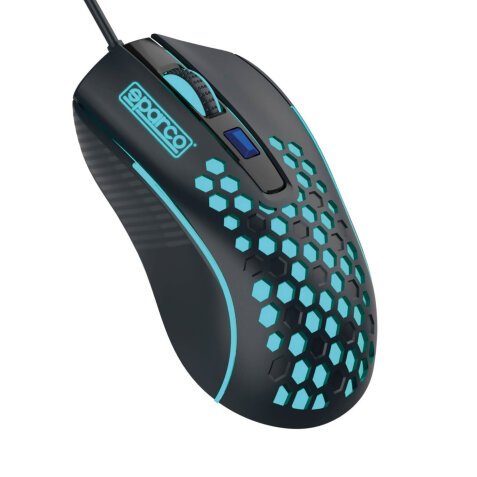 Sparco SPMOUSE ratón Juego mano derecha USB tipo A 3600 DPI