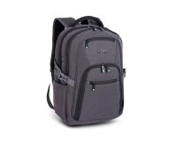 Mochila para portátil 17,3 Urban Factory HTE17UF Negro, Gris Malla, Poliéster, Plástico reciclado, Acero