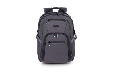 Mochila para portátil Urban Factory HTE15UF Negro, Gris Poliéster, Tereftalato de polietileno (PET)
