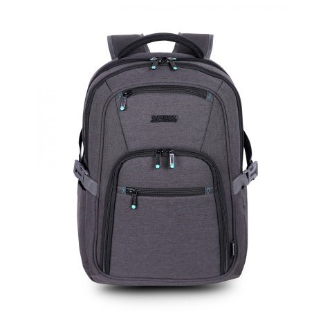 Mochila para portátil 14" Urban Factory HTE14UF Negro, Gris Poliéster, Tereftalato de polietileno reciclado (rPET)