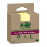 Recycling Notes jaune Super Sticky 76 x 76 mm - bloc de 70 feuilles