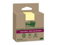 Bloc-note super sticky Recycling notes, jaune