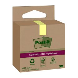 Recycling Notes assortis Super Sticky 47,6 X 47,6 mm - bloc de 70 feuilles