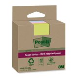 Super Sticky Recycling Notes, 76 x 76 mm, coloré