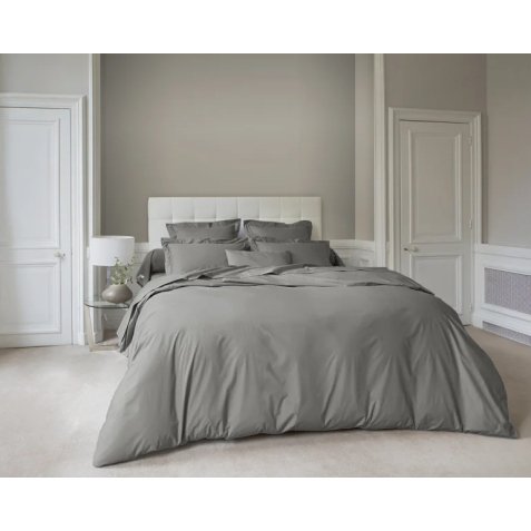 Housse de couette Vexin ANNE DE SOLENE Percale 80 fils, brume