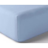 ANNE DE SOLENE Drap housse Drap housse Vexin 140x190cm azur Percale 80F