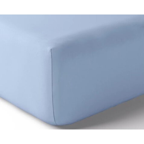 Drap housse Vexin ANNE DE SOLENE Percale 80 fils, azur