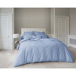 ANNE DE SOLENE Housse de couette Housse couette Vexin 140x200cm azur Percale 80F