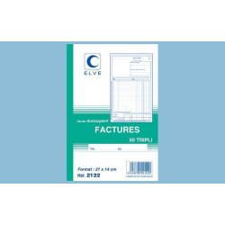 Manifold Elve Autocopiant 14 x 21 cm - 50 pages - 3 exemplaires