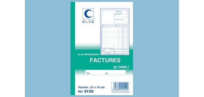 Manifold Elve Autocopiant 14 x 21 cm - 50 pages - 3 exemplaires