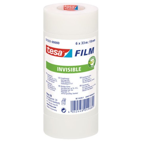 Tour de 6 Tesafilm® Invisible 33 m x 19 mm