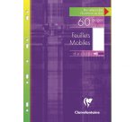 Feuillets mobiles Dessin sous étui A4 60 pages uni - Blanc