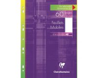 Feuillets mobiles Dessin sous étui A4 60 pages uni - Blanc