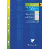 Etui 200 copies simples format A4 grands carreaux Seyès ass:50Rose,50Bleu,50vert,50Jaune.