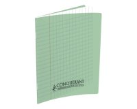 Cahier Conquerant classique agrafe 170x220 32p 90g seyes 3mm polypro vert