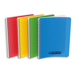 Cahier spirale Conquérant classique 17 x 22 cm grands carreaux 100 pages