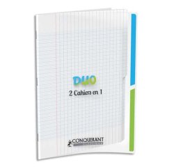 Cahier 2 Sections Conquerant Classique Agrafe 240X320 96P 90G Seyes Polypro Incolore