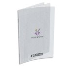 Cahier poésie piqué conquérant classique couverture transparente polypropylène a4+ 24x32cm 48 pages 90g séyès incolore