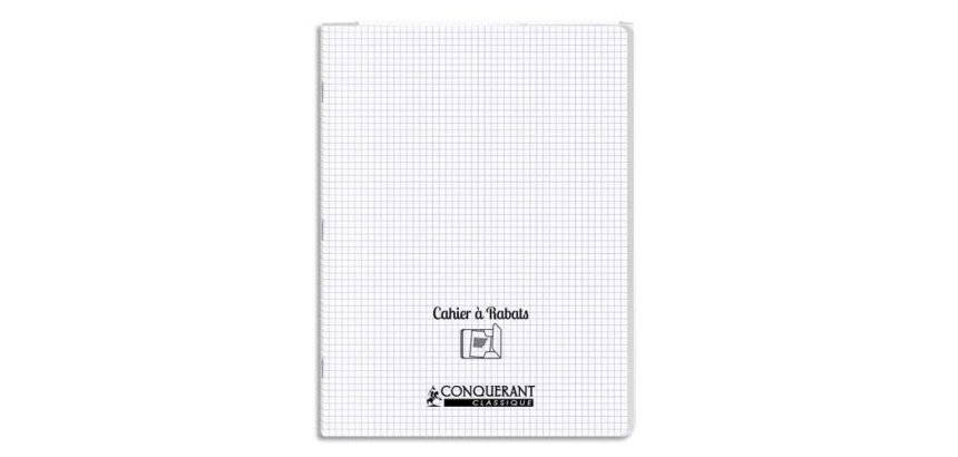 Cahier A Rabat Conquerant Classique Agrafe 240X320 96P 90G Q5/5 Polypro Incolore