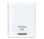 Cahier a rabat Conquerant classique agrafe 170x220 96p 90g seyes polypro incolore