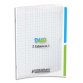 Cahier 2 sections Conquerant classique agrafe 170x220 96p 90g seyes polypro incolore