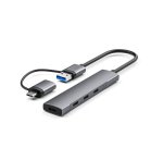 DLH DY-TU4995 station d'accueil USB 3.2 Gen 1 (3.1 Gen 1) Type-A + Type-C Argent